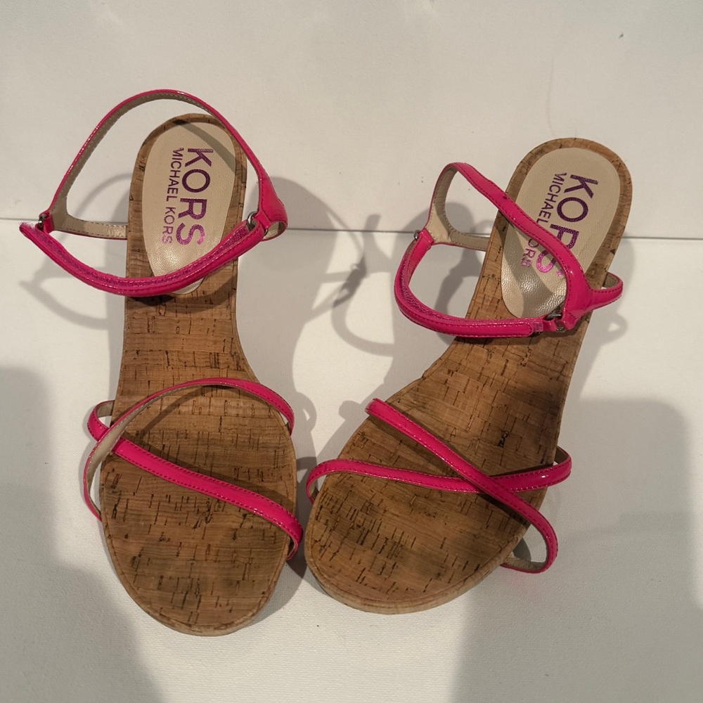 Michael Kors Strappy pink heels size 9